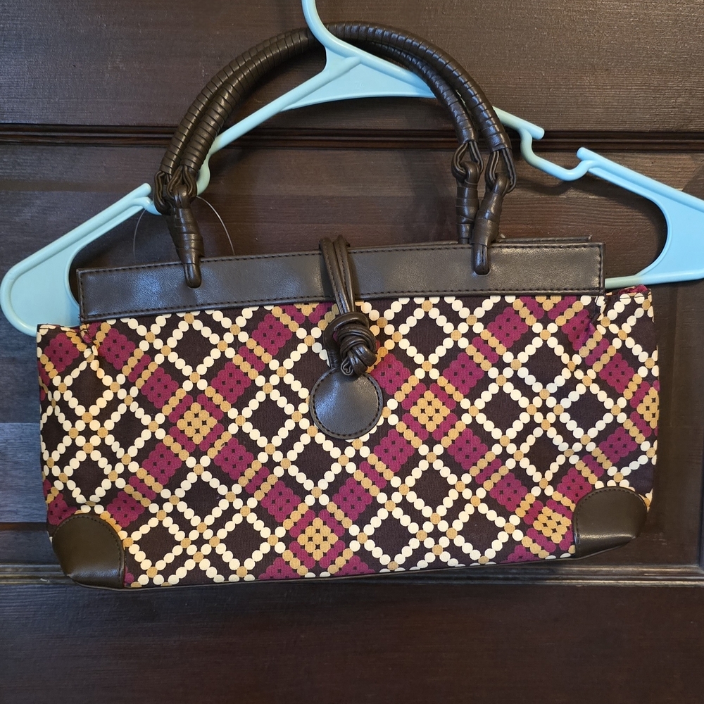 Victoria's Secret Brown and Red Patterned HandBag